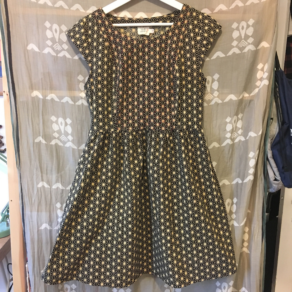 Mata Traders Fit and Flare Embroidered Dress